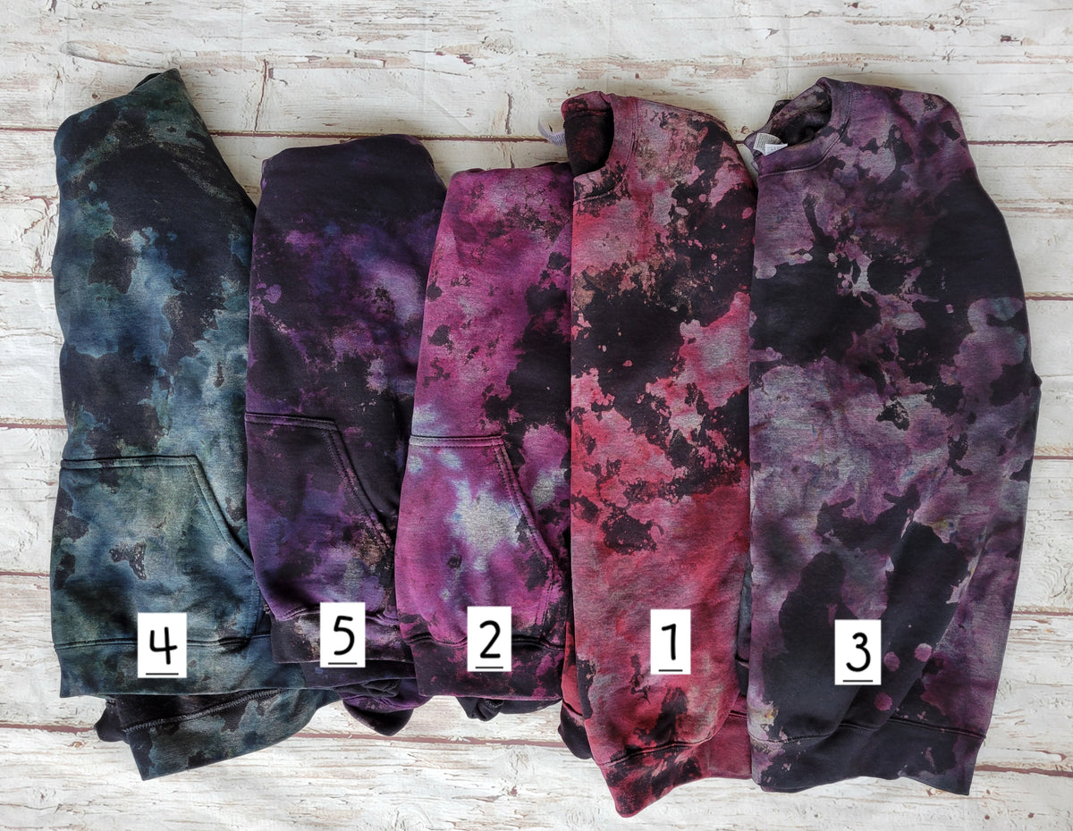 Reverse Tie-dye/Ice-dye sweatshirt – PLB Threads Co.