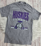 Distressed Varsity Huskies (adult & youth)