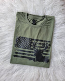 Flag with Buck tee