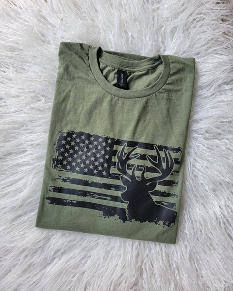 Flag with Buck tee